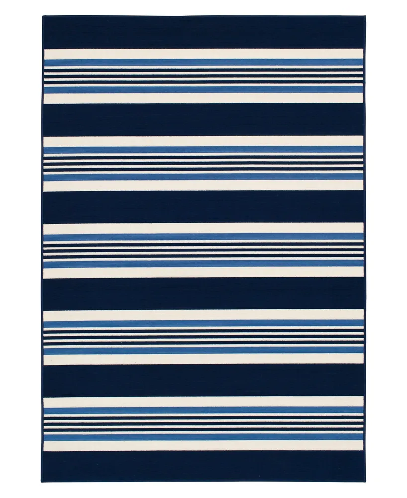 Northern Weavers Vera McGregor Stripe 6'7" x 9'6" Outdoor Area Rug