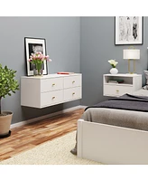 Prepac Hanging Dresser and Nightstand Set