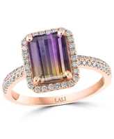 Ametrine (2-1/2 ct. t.w.) & Diamond (1/3 ct. t.w.) Statement Ring in 14k Rose Gold