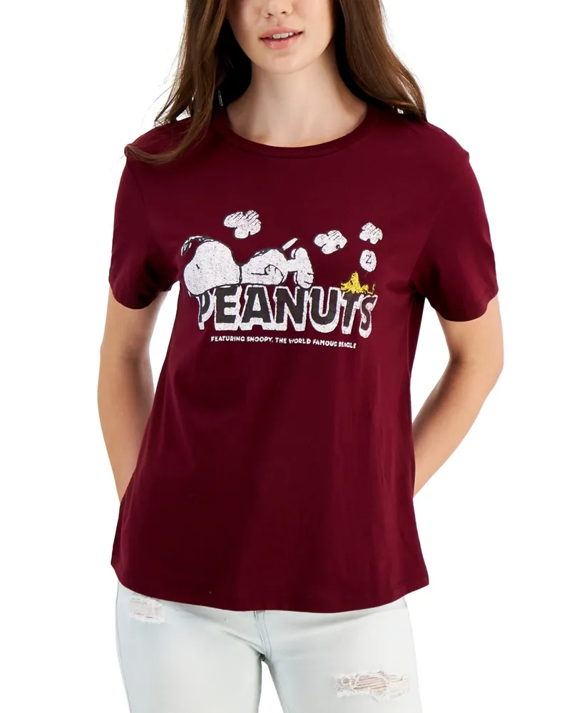 Peanuts Juniors' Snoopy Logo T-Shirt