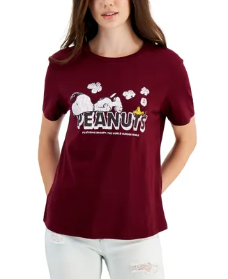 Peanuts Juniors' Snoopy Logo T-Shirt