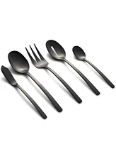 Cambridge Silversmiths Beacon Black Satin 45-Piece Flatware Set, Service for 8