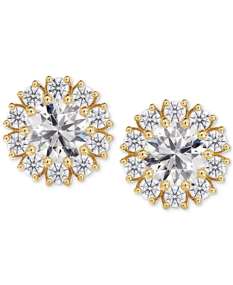 Portfolio by De Beers Forevermark Diamond Halo Stud Earrings (1/2 ct. t.w.) in 14k White or Yellow Gold