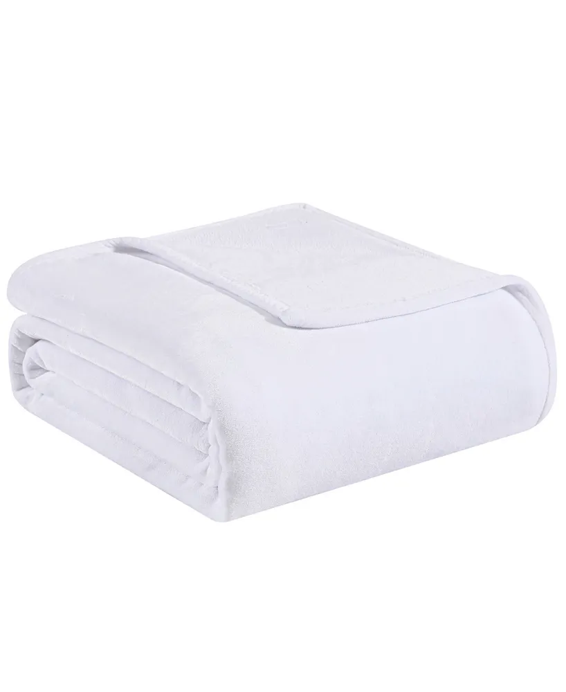 Tommy Bahama Solid Ultra Soft Plush Fleece Blanket