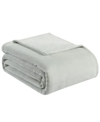 Tommy Bahama Solid Ultra Soft Plush Fleece Blanket