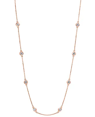 Effy Diamond Bezel 20" Statement Necklace (1 ct. t.w.) in 14k White, Yellow or Rose Gold