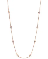 Effy Diamond Bezel 20" Statement Necklace (1 ct. t.w.) in 14k White, Yellow or Rose Gold