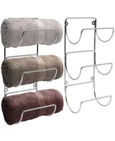 Sorbus 3-Level Towel Rack, Set of 2 - Silver