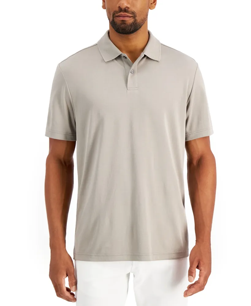 Alfani Men's Regular-Fit Solid Supima Blend Cotton Polo Shirt, Created for Macy's