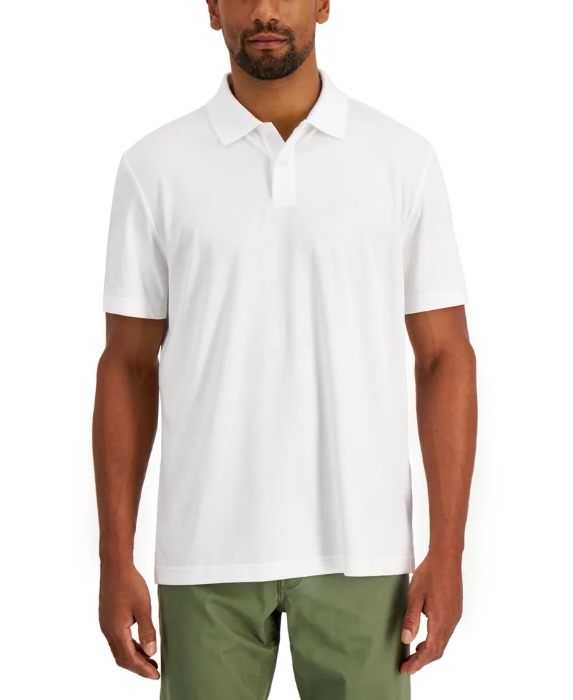 Alfani Men's Regular-Fit Solid Supima Blend Cotton Polo Shirt, Created for Macy's