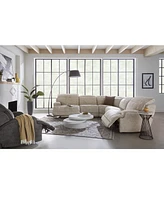 Sebaston -Pc. Fabric Sectional with Power Motion Recliners and 1 Usb Console