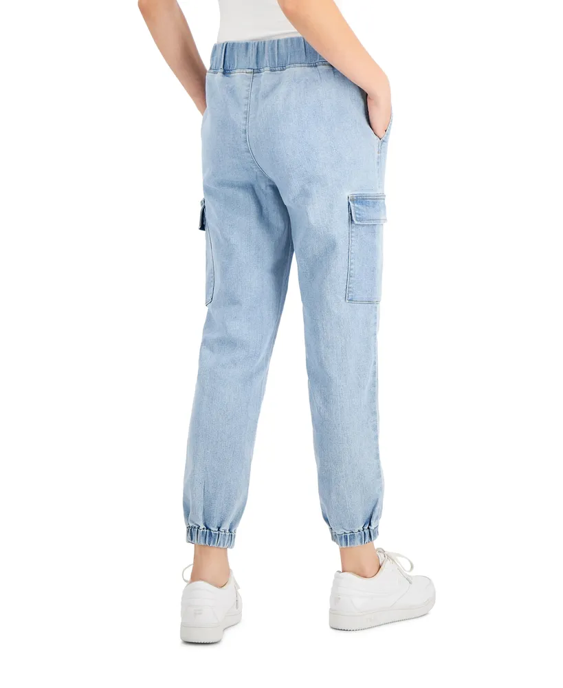 Tinseltown Juniors' High Rise Sporty Utility Jogger Pants