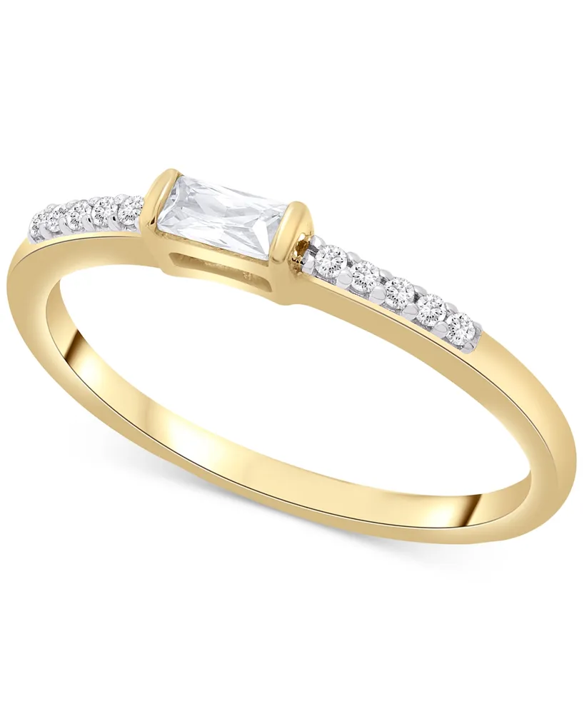 Wrapped Certified Diamond Baguette Ring (1/6 ct. t.w.) in 14k Gold, Created for Macy's