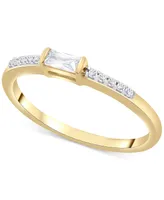 Wrapped Certified Diamond Baguette Ring (1/6 ct. t.w.) in 14k Gold, Created for Macy's