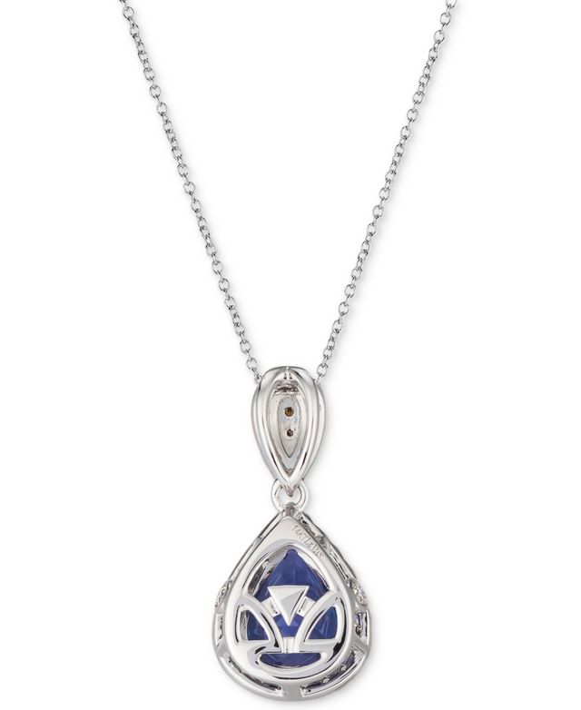 Le Vian Blueberry Tanzanite (2 ct. t.w.) & Diamond (3/8 ct. t.w.) 18" Pendant Necklace in 14k White Gold