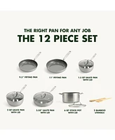 GreenPan Chatham Stainless Ceramic Nonstick 12-Pc. Cookware Set