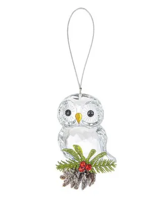 Ganz Kissing Krystals 3" Teeny Owl Pinecone Ornament