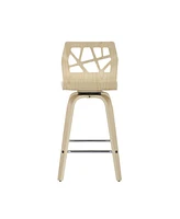 Folia Mid-Century Modern Counter Stool, Set of 2