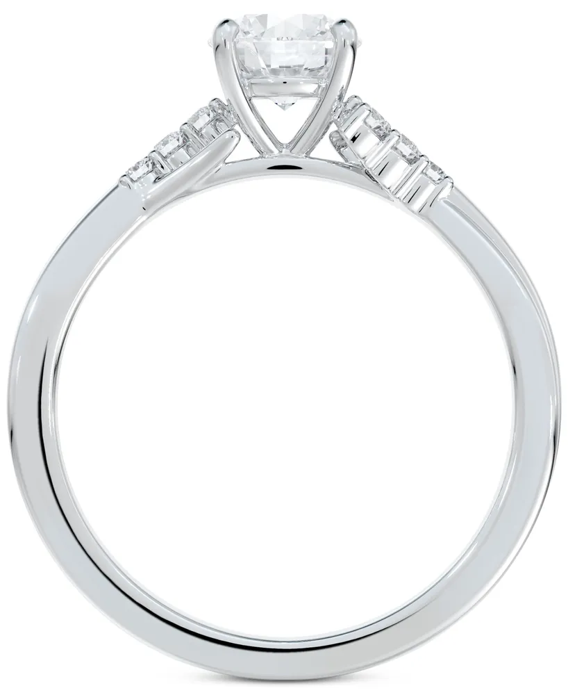 Portfolio by De Beers Forevermark Diamond Round-Cut Twisted Band Engagement Ring (3/4 ct. t.w.) in 14k White Gold
