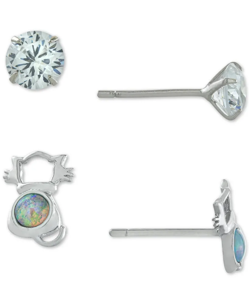 Giani Bernini 3-Pc. Cubic Zirconia Stud Earrings Set