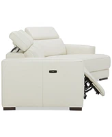 Closeout! Jenneth 3-Pc. Leather Sofa with 1 Power Motion Recliner and Cuddler, Created for Macy's