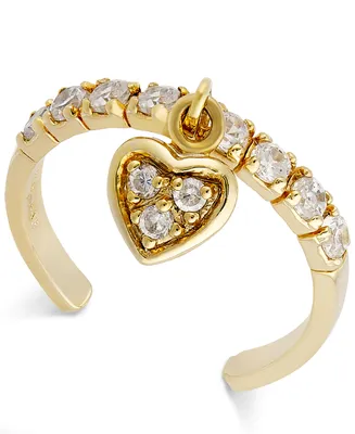 Giani Bernini Cubic Zirconia Heart Dangle Toe Ring, Created for Macy's