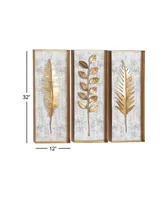 Contemporary Floral Wall Decor, Set of 3