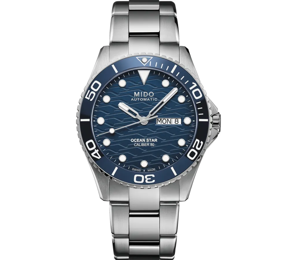 Mido Men's Swiss Automatic Ocean Star Stainless Steel Bracelet Watch 43mm