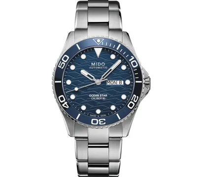 Mido Men's Swiss Automatic Ocean Star Stainless Steel Bracelet Watch 43mm