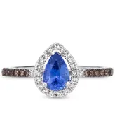 Le Vian Blueberry Tanzanite (1/2 ct. t.w.) & Diamond (1/3 ct. t.w.) Ring in 14k White Gold