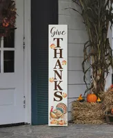 Glitzhome Thanksgiving "Give Thanks" Porch Sign, 42"