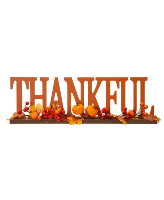 Glitzhome "Thankful" Table Decor, 20"