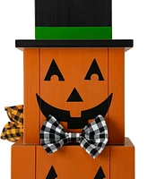 Glitzhome 36" Double-Sided Wooden Porch Decor Halloween