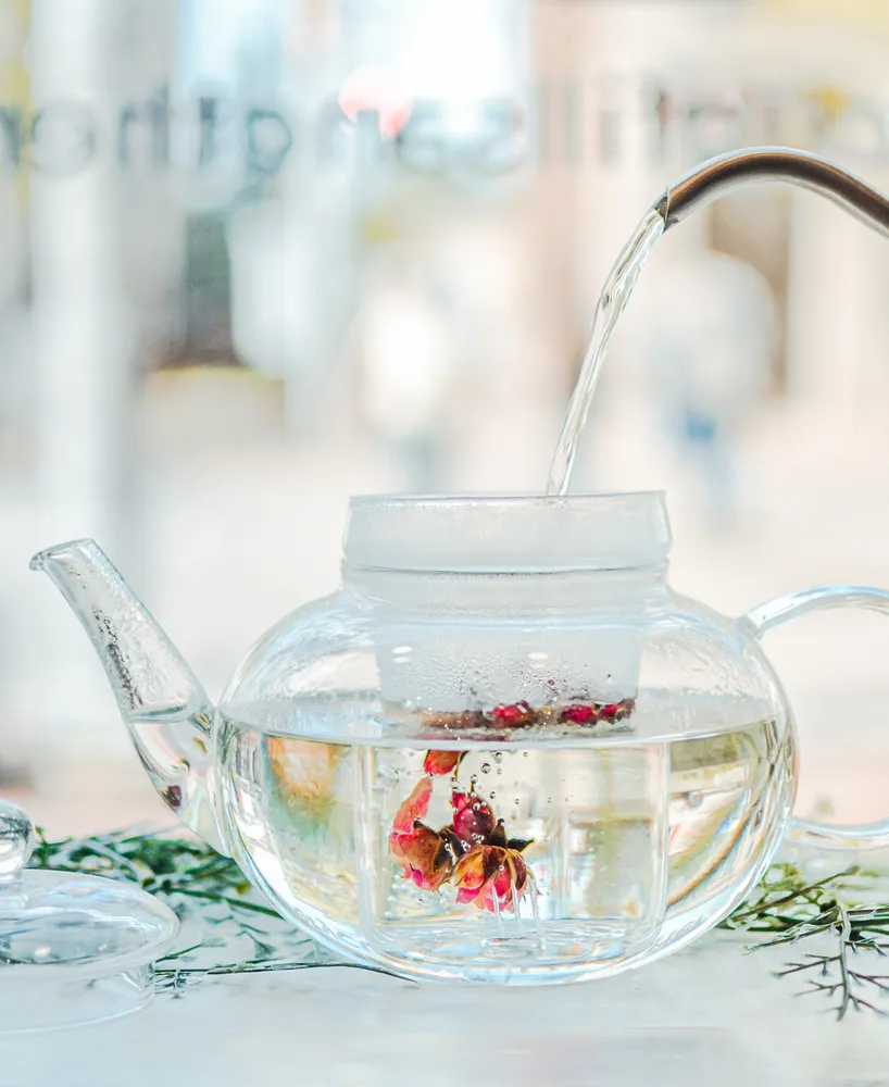 Grosche Monaco Glass Teapot with Glass Tea Infuser, 42 fl oz Capacity