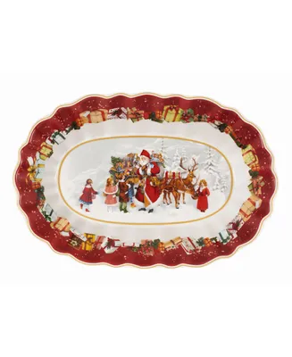 Villeroy & Boch Toy's Fantasy Oval Bowl, Santa and Kids