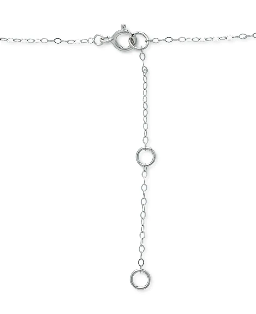 Giani Bernini Cubic Zirconia Open Crescent Moon Pendant Necklace, 16" + 2" extender, Created for Macy's