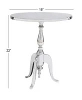 Traditional Accent Table - Silver