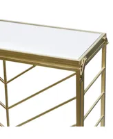 Contemporary Console Table, 2 Pieces - Gold