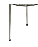 Contemporary Aluminum Accent Table - Silver