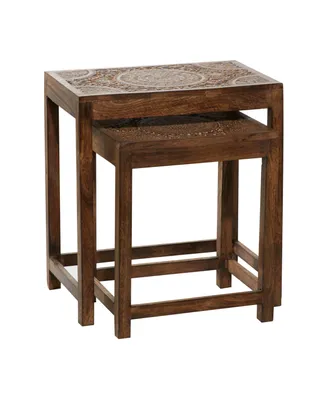 Wood Eclectic Accent Table