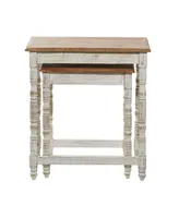 Farmhouse Accent Table, Set of 2