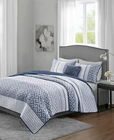 Madison Park Bennett Reversible Jacquard 4-Pc. Quilt Set