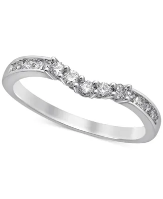 Diamond Curved Anniversary Ring (1/3 ct. t.w.) in 14k White Gold