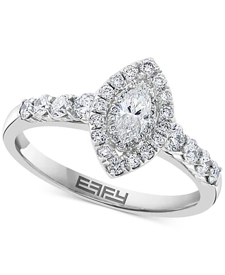 Effy Diamond Marquise Halo Engagement Ring (3/4 ct. t.w.) in 14k White Gold