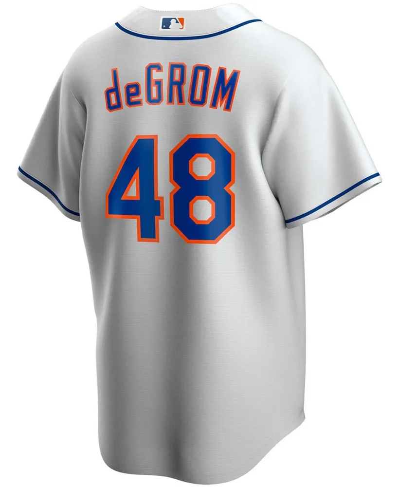 Men's Jacob deGrom Gray New York Mets Road Replica Player Name Jersey