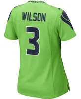 Women's Russell Wilson Neon Green Seattle Seahawks Alternate Game Jersey