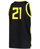 Men's #21 Black Oregon Ducks Team Replica Basketball Jersey