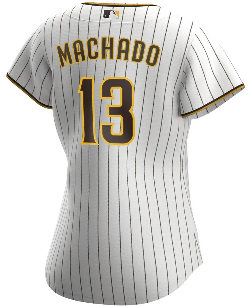 Women's Manny Machado White and Brown San Diego Padres Home Replica Player Jersey