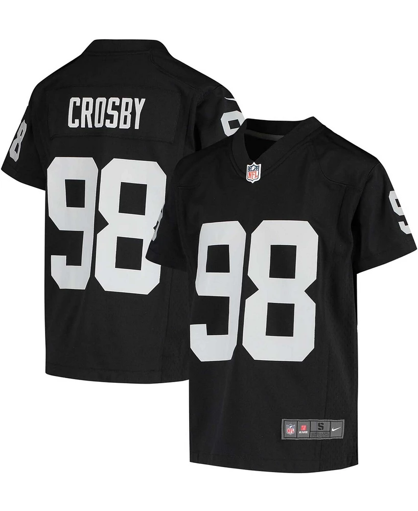 Nike Big Boys Maxx Crosby Las Vegas Raiders Alternate Game Jersey