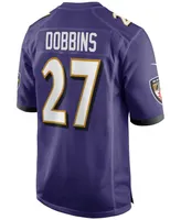 Men's J.k. Dobbins Purple Baltimore Ravens Game Team Jersey